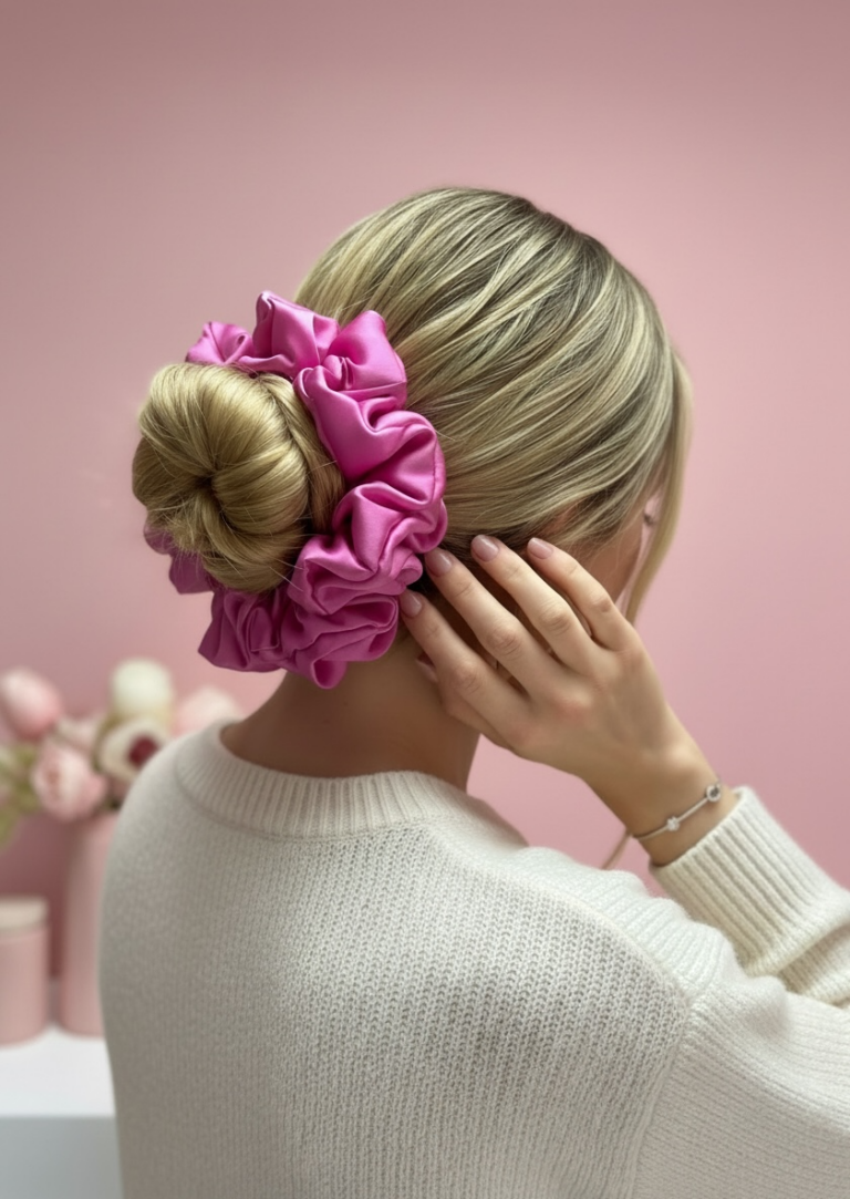 scrunchies frotka gumka do włosów fryzjer handmade