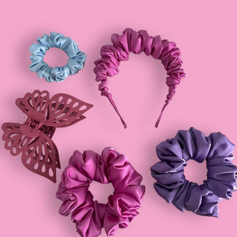 zestaw prezentowy gumki włosy frotki