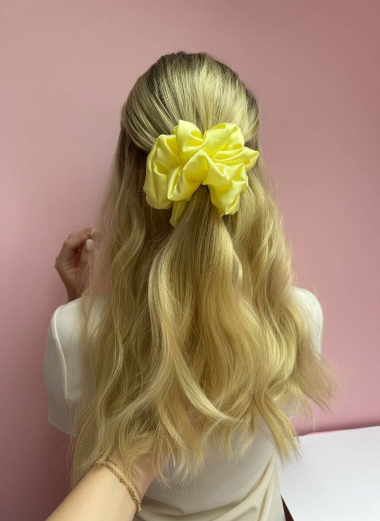 scrunchies frotka gumka do włosów fryzjer handmade