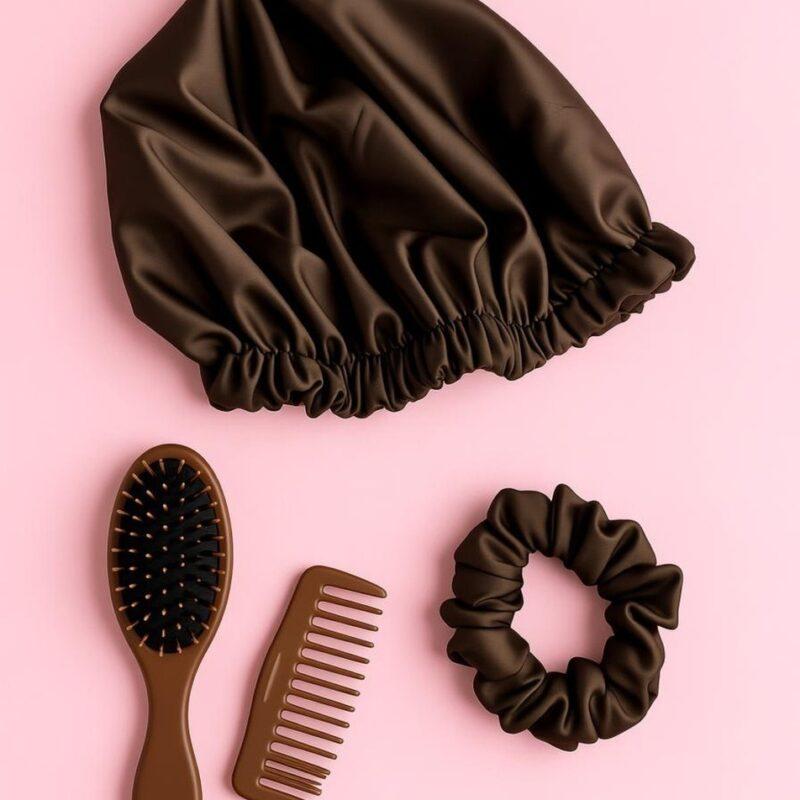 jedwabny czepek do włosów