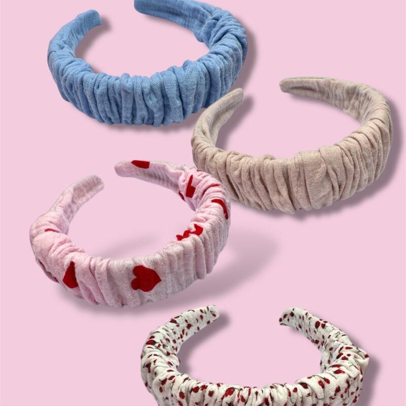 muślinowe opaski na głowe