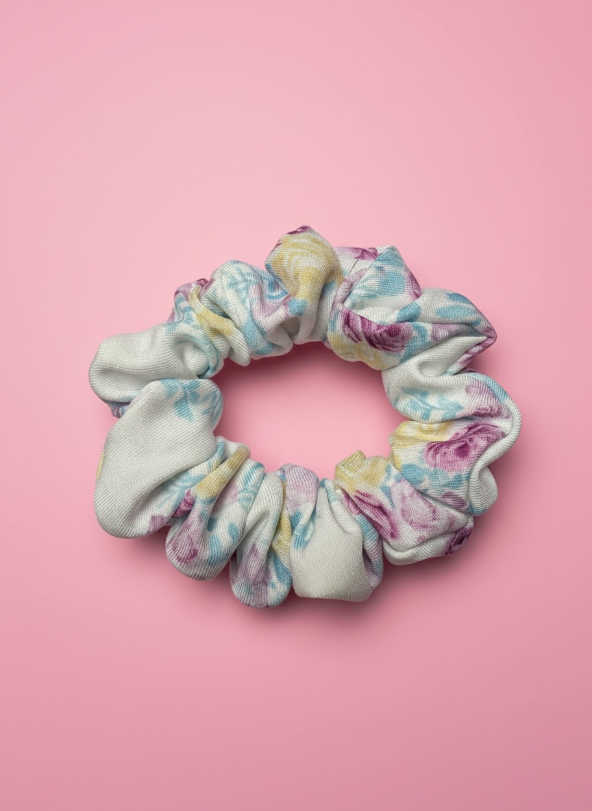 gumka scrunchies jedwab handmde